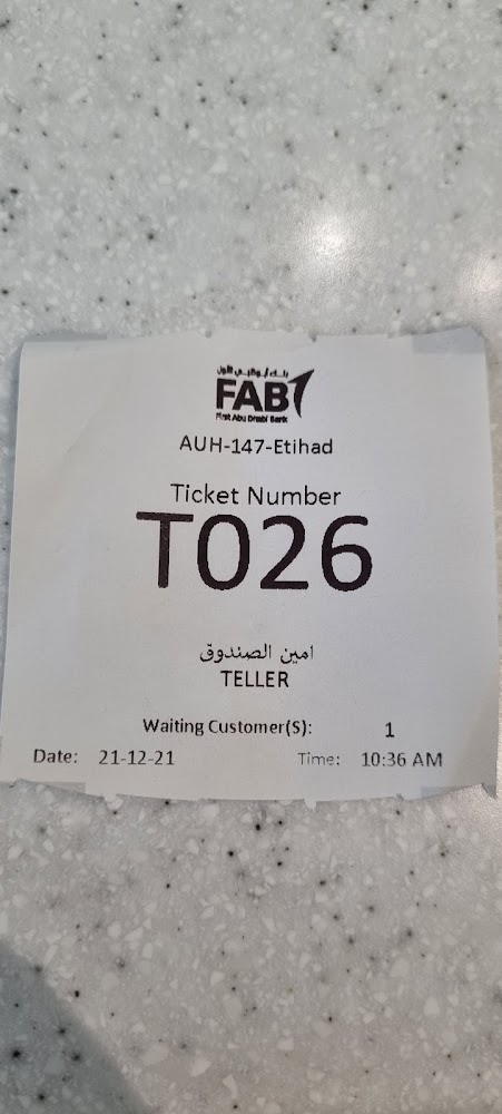 بنك أبوظبي الأول / فرع الاتحاد، أبوظبي - أبوظبي